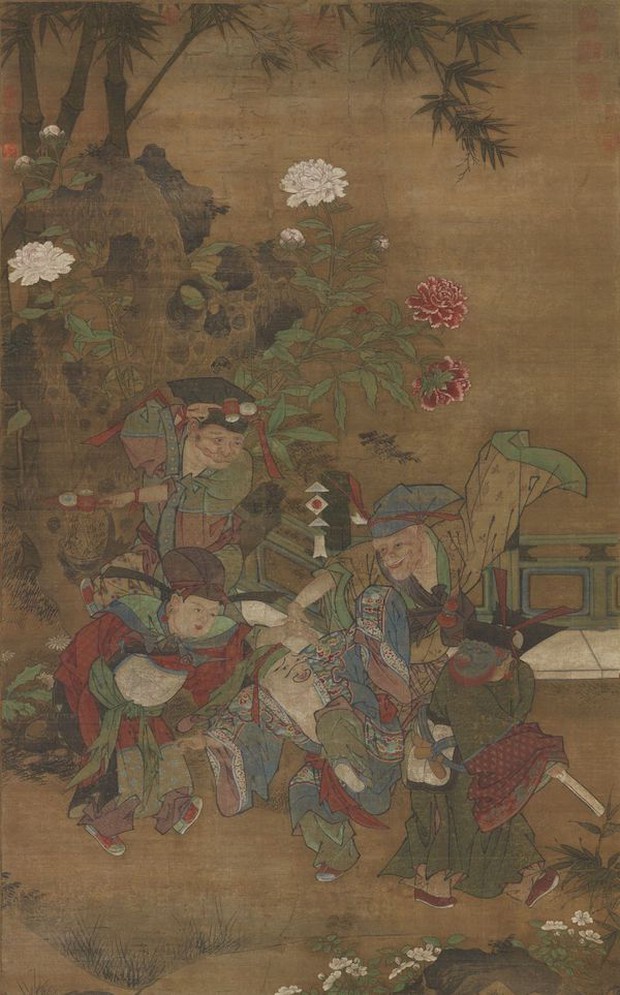 Hoa nở trong Cố cung - Thược dược: Loài hoa tháng Năm hiện lên đầy tinh tế trong tranh cổ Trung Quốc - Ảnh 2.