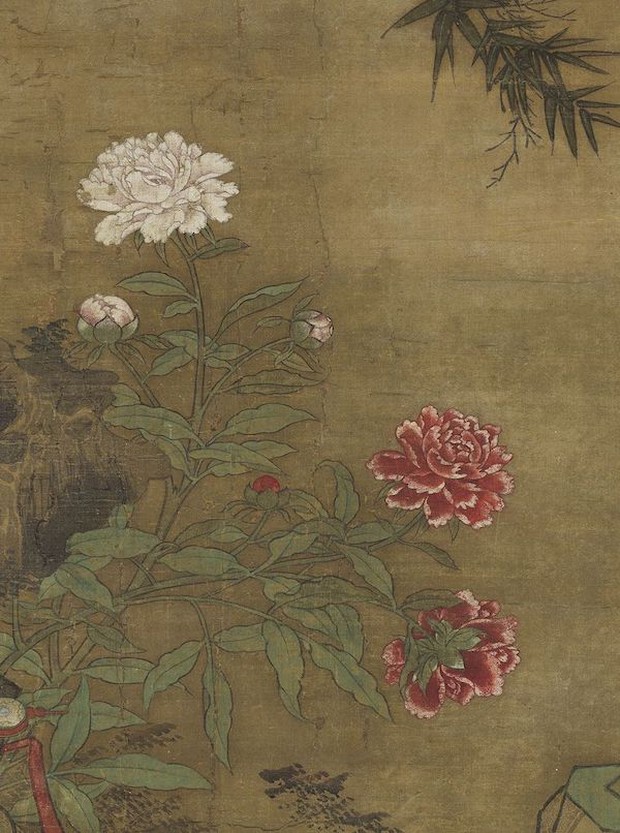 Hoa nở trong Cố cung - Thược dược: Loài hoa tháng Năm hiện lên đầy tinh tế trong tranh cổ Trung Quốc - Ảnh 5.