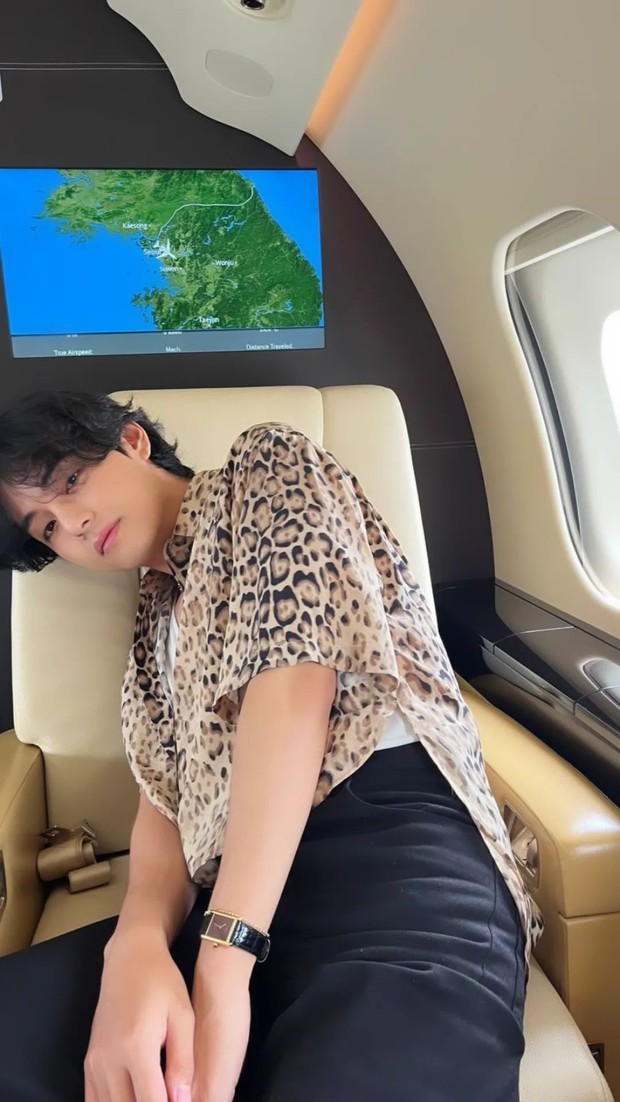 Lisa (BLACKPINK) and V (BTS) released a series of photos on a shared plane to France, but why is it so different?  - Photo 8.