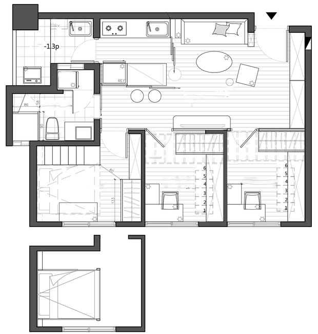 Căn hộ 60m² của gia đình 4 người sở hữu thiết kế thông minh tận dụng đến từng centimet - Ảnh 1.