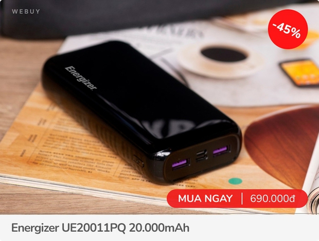 Đi du lịch mà bạn bè hay quên sạc, sắm ngay pin dự phòng 20.000 mAh đa cổng giá từ 219k này - Ảnh 5.