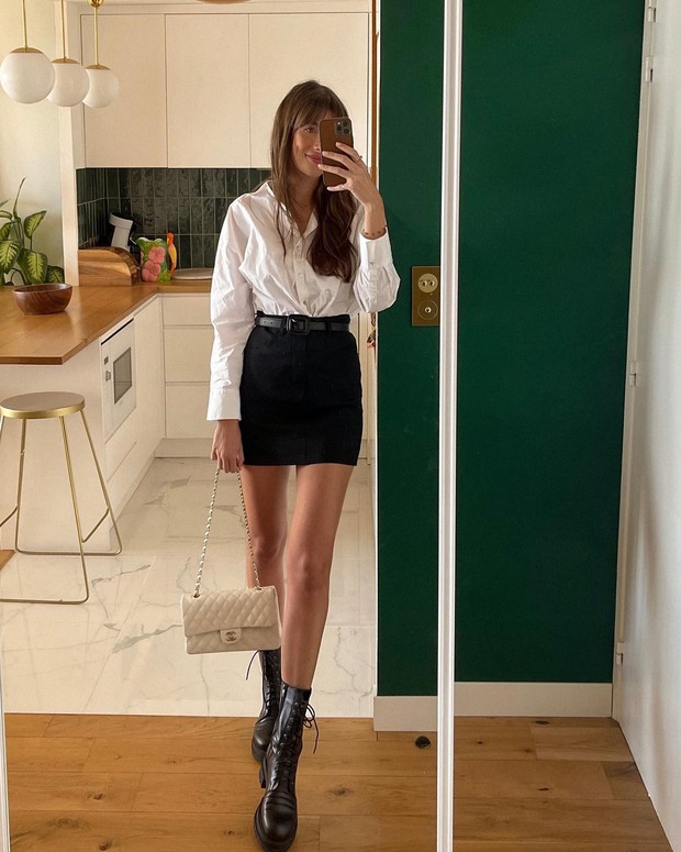Phụ nữ Pháp gợi ý 13 cách mặc áo sơ mi trắng thanh lịch, sành điệu xuất sắc - Ảnh 4. Phụ nữ Pháp gợi ý 13 cách mặc áo sơ mi trắng thanh lịch, sành điệu xuất sắc - Ảnh 4.