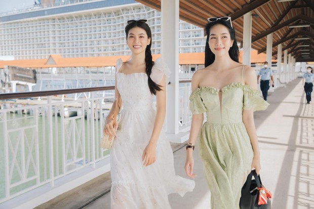 Kỳ Duyên thả dáng nóng bỏng với váy cut-out, Khánh Vân mặc váy dạ hội sexy cách điệu từ áo tắm - Ảnh 8.