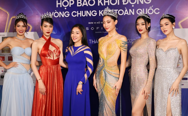 Thảm đỏ Hoa hậu Thế giới Việt Nam: Lương Thuỳ Linh, Kiều Loan nền nã, Nam Em nổi bật trong dàn thí sinh - Ảnh 7.