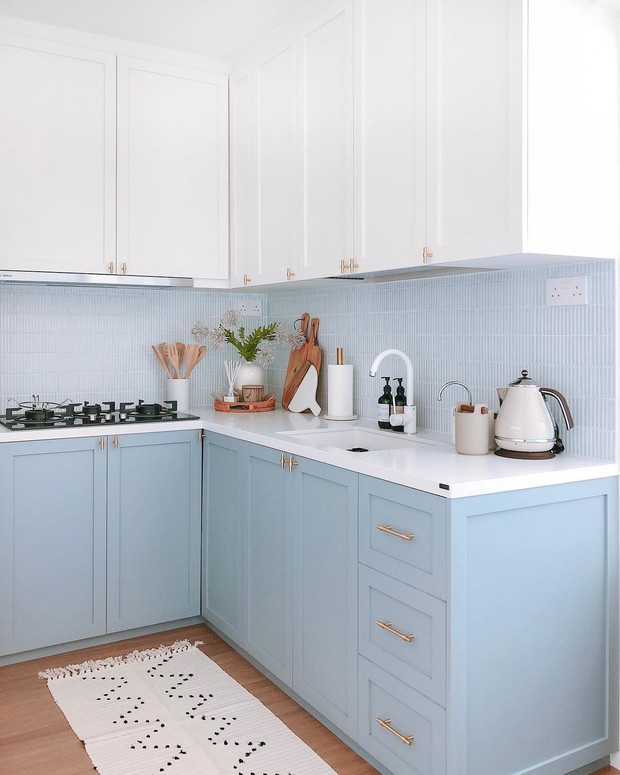 Biến hóa căn bếp gia đình từ phong cách đến không gian với gam màu xanh - Ảnh 11.