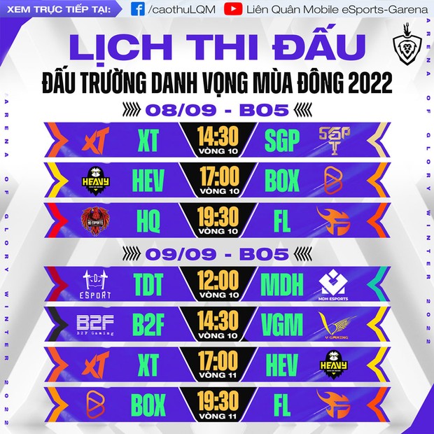 Lịch thi đấu vòng bảng của Đấu Trường Danh Vọng Mùa Đông 2022 - Ảnh 10.