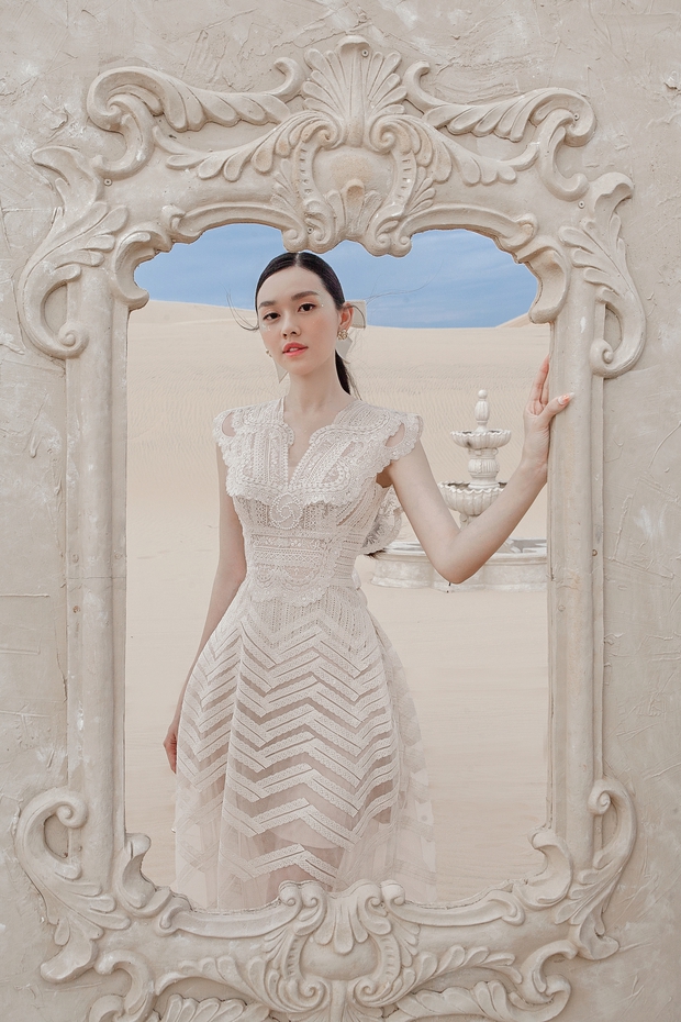 Á hậu Tường San đội nắng thả dáng với đầm ren - Ảnh 5. Á hậu Tường San đội nắng thả dáng với đầm ren - Ảnh 5.