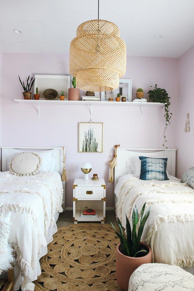 Những căn phòng ngủ sẽ khiến chị em thích mê với gam màu oải hương lãng mạn - Ảnh 12.
