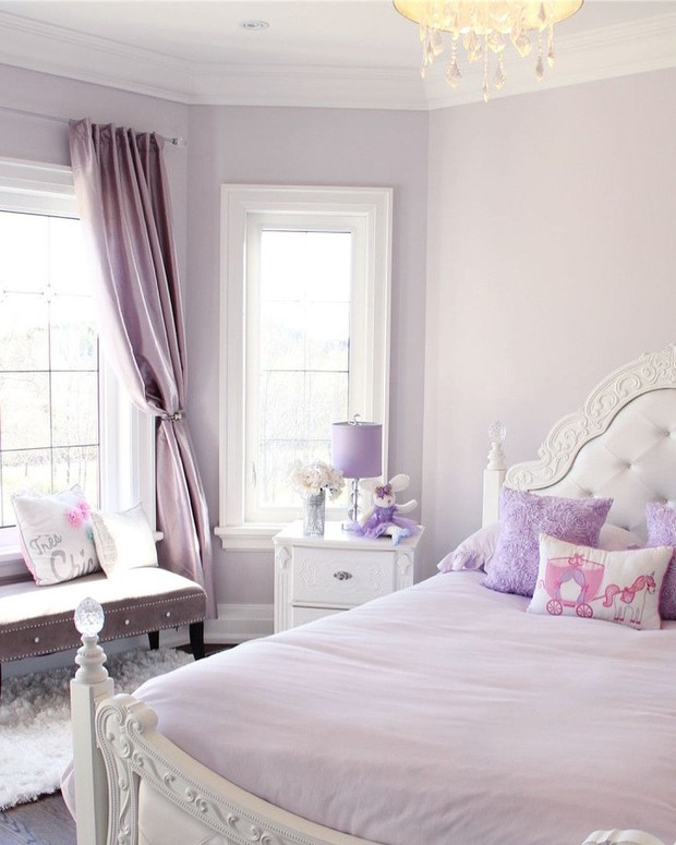 Những căn phòng ngủ sẽ khiến chị em thích mê với gam màu oải hương lãng mạn - Ảnh 6.