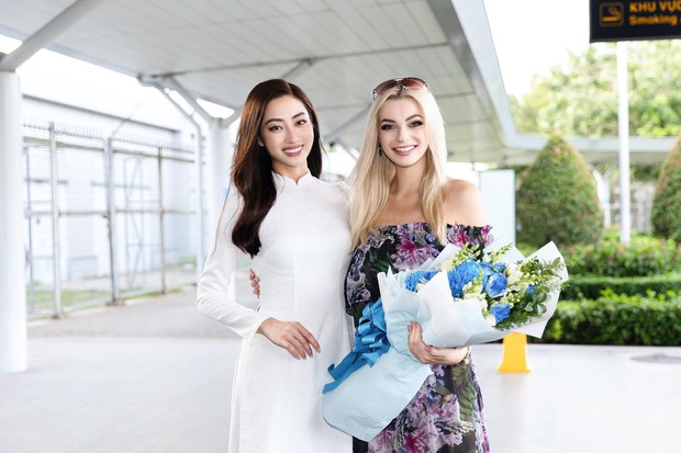 Hoa hậu Thế giới 2021 diện áo dài khoe sắc bên Đỗ Thị Hà, Tiểu Vy - Ảnh 3.
