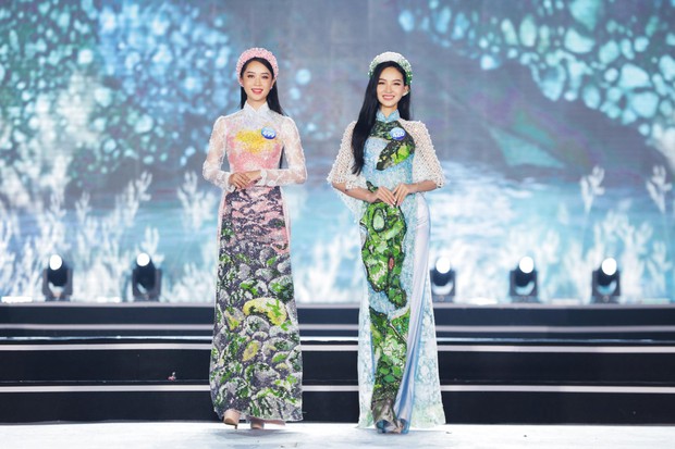 Top 37 Miss World Vietnam 2022 khoe đường cong gợi cảm với áo dài - Ảnh 1.