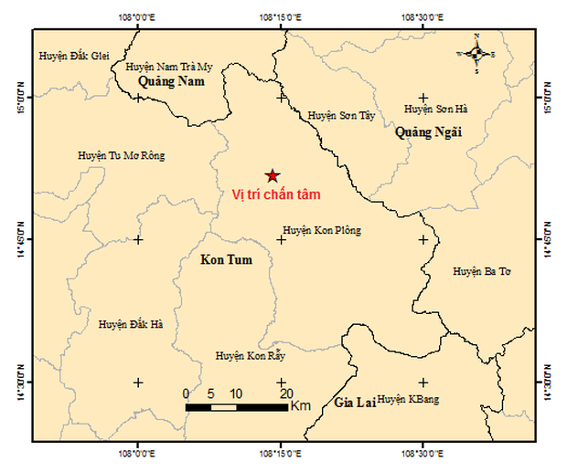 Kon Tum ghi nhận thêm 3 trận động đất trong hôm nay - Ảnh 1.