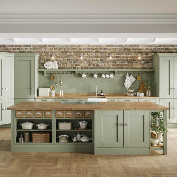 Những thiết kế nhà bếp với gam màu xanh lá khiến bạn không chê vào đâu được - Ảnh 9.