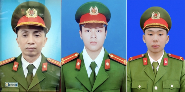 Công an Hà Nội tổ chức trọng thể lễ tang 3 liệt sĩ Cảnh sát PCCC hy sinh - Ảnh 1.