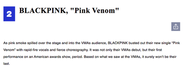 Hai tờ báo nổi tiếng có phản ứng trái chiều về màn trình diễn của BLACKPINK ở VMAs - Ảnh 7.