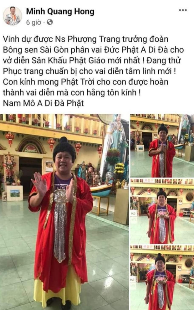Đoàn Bông Sen Sài Gòn phản hồi vụ Minh Béo vào vai Đức Phật - Ảnh 2. Đoàn Bông Sen Sài Gòn phản hồi vụ Minh Béo vào vai Đức Phật - Ảnh 2.