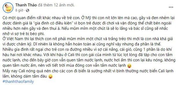 Ca sĩ Thanh Thảo nêu quan điểm nuôi con chuẩn Mỹ - Ảnh 2.