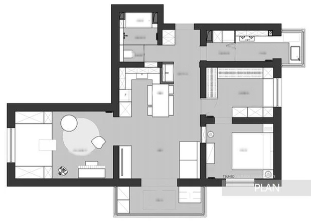 Loại bỏ 2/3 phòng ngủ, đôi vợ chồng biến căn hộ 64m2 thành nơi rộng rãi không tưởng - Ảnh 1.