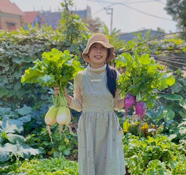 Lần đầu trồng rau nản muốn bỏ, vườn của bà mẹ Quảng Ninh hiện giờ khiến bao người mê - Ảnh 1.