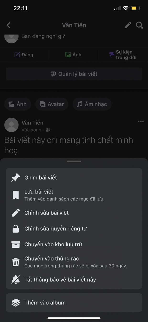 Cách chỉnh sửa, xóa và khôi phục một bài đăng trên Facebook - Ảnh 4.