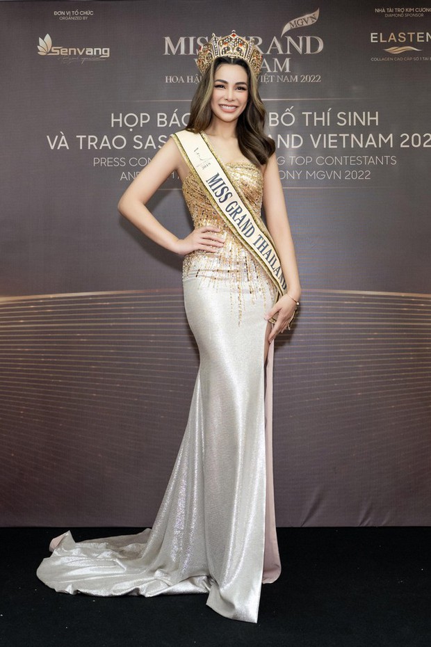 Những nàng hậu quốc tế xinh đẹp khoe tài gọi tên tại họp báo miss grand vietnam 2022