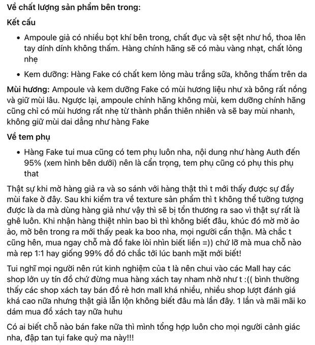Cả tin và ham rẻ nên mua nhầm mỹ phẩm fake, cô bạn kết luận: Có đau thương mới có trưởng thành! - Ảnh 2.