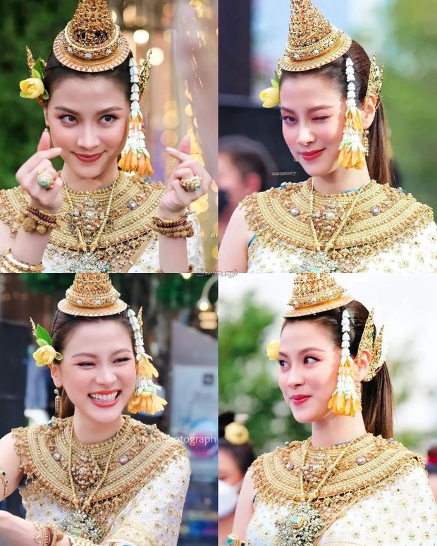 Nữ thần Baifern Pimchanok “đại náo” đường phố Thái Lan dịp Tết: Lên đồ Trung hoa lộng lẫy, đẹp chấp cả đèn flash - Ảnh 8.
