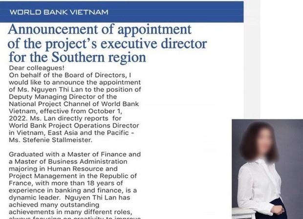 Xuất hiện kẻ mạo danh Ngân hàng Thế giới để lừa đảo ở Việt Nam - Ảnh 1.