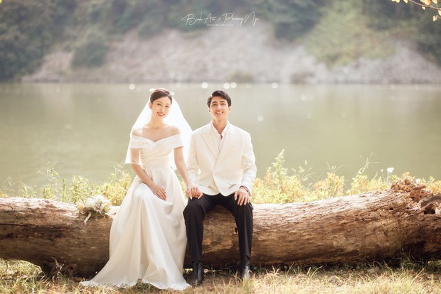 Bộ ảnh cưới đẹp như mơ tại Hàn Quốc lần đầu được Bình An - Phương Nga hé lộ - Ảnh 4.