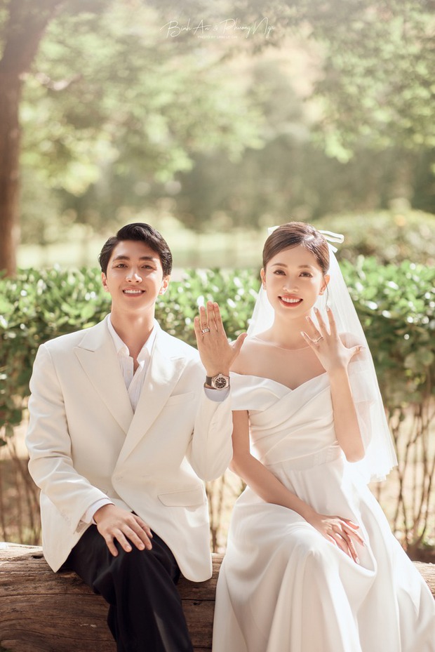 Bộ ảnh cưới đẹp như mơ tại Hàn Quốc lần đầu được Bình An - Phương Nga hé lộ - Ảnh 2.