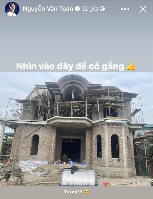 Văn Toàn khoe biệt thự đang xây dở trước trận gặp Indonesia - Ảnh 1. Văn Toàn khoe biệt thự đang xây dở trước trận gặp Indonesia - Ảnh 1.