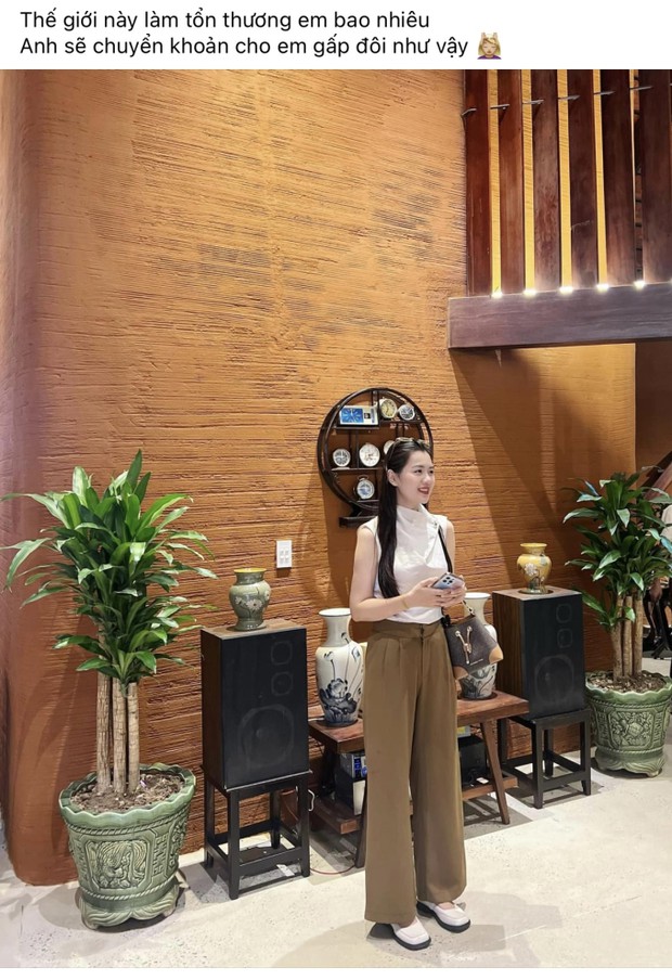 Góa phụ Quế Ngọc Hải gợi cảm: 'Nụ cười mới chạm ngang trái tim, chồng anh ta sẽ chuyển khoản gấp đôi tức thì'