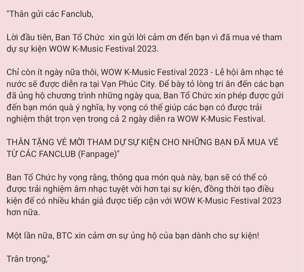 Show diễn đặc biệt: Fan tranh cãi về việc tặng vé bất công, BTC có hồi đáp gì?