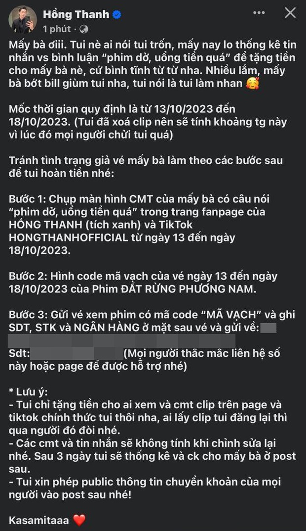 Sao nam khen lố Đất Rừng Phương Nam lên tiếng hứa trả lại tiền vé, ai ngờ vẫn gây phẫn nộ vì 1 điều - Ảnh 3.