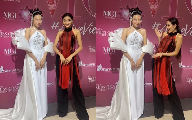 Thảm đỏ đêm thi Trang phục dân tộc Miss Grand International: Thùy Tiên kiều diễm chiếm "spotlight" khi đọ sắc Á hậu Miss Grand International 2022