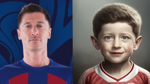 Phép màu của trí tuệ nhân tạo: Hình dáng hồi bé của các ngôi sao bóng đá hàng đầu thế giới, Messi, Ronaldo vô cùng dễ thương