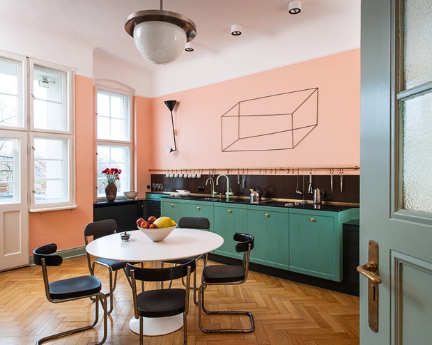 Những căn bếp màu hồng tạo điểm nhấn xinh xắn cho ngôi nhà - Ảnh 2.