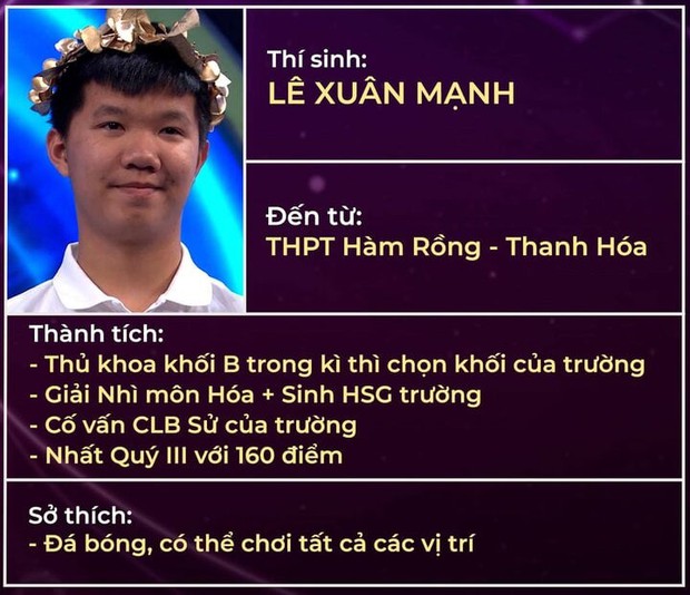 Lần đầu tiên sau 12 năm, Thanh Hoá có thí sinh vào chung kết năm Olympia - Ảnh 2.
