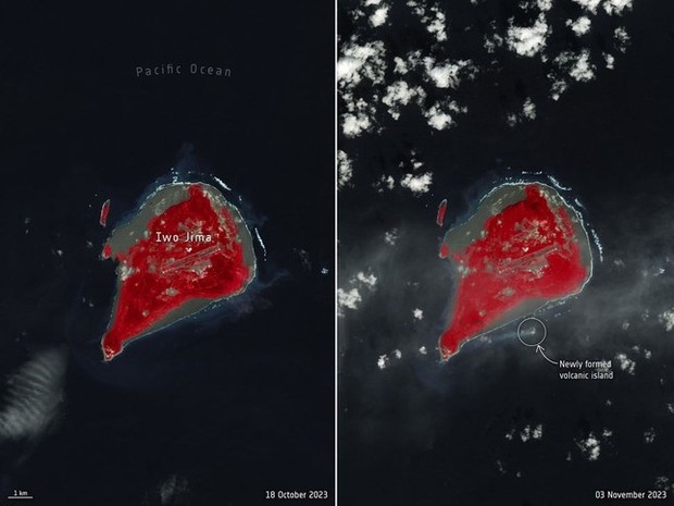 Xuất hiện một hòn đảo mới ngoài khơi Nhật Bản sau khi núi lửa phun trào - Ảnh 1.