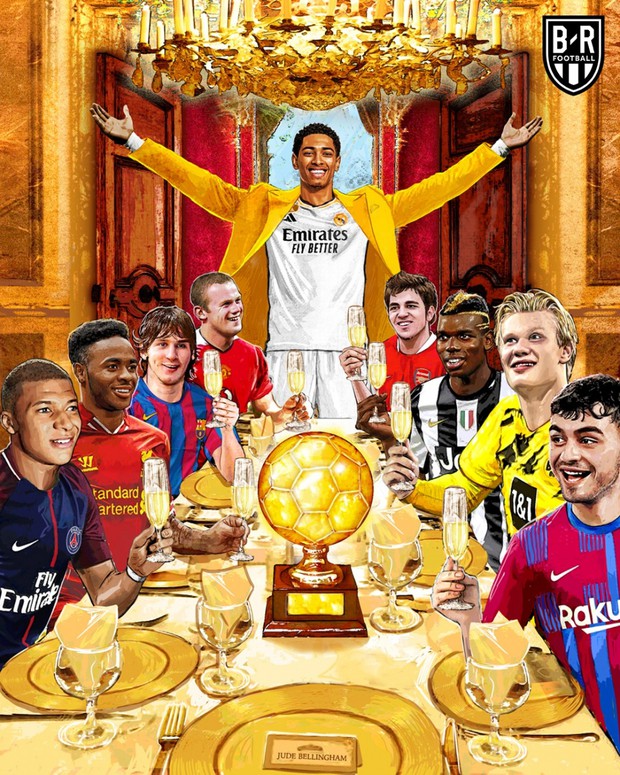 Bellingham nhận giải thưởng cùng Messi và Mbappe
