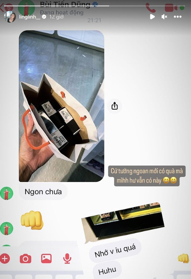 Sau lùm xùm lên mạng tìm chồng, vợ Bùi Tiến Dũng khoe: Hư vẫn được chồng tặng quà - Ảnh 1. Sau lùm xùm lên mạng tìm chồng, vợ Bùi Tiến Dũng khoe: Hư vẫn được chồng tặng quà - Ảnh 1.