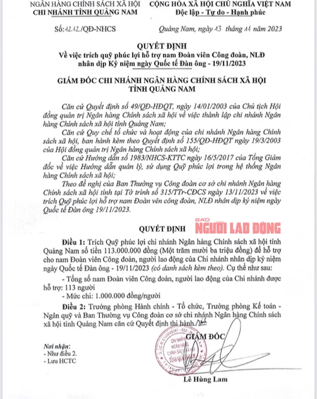 Chi tiền ngày Quốc tế Đàn ông: Giám đốc ngân hàng nói gì? - Ảnh 1. Chi tiền ngày Quốc tế Đàn ông: Giám đốc ngân hàng nói gì? - Ảnh 1.