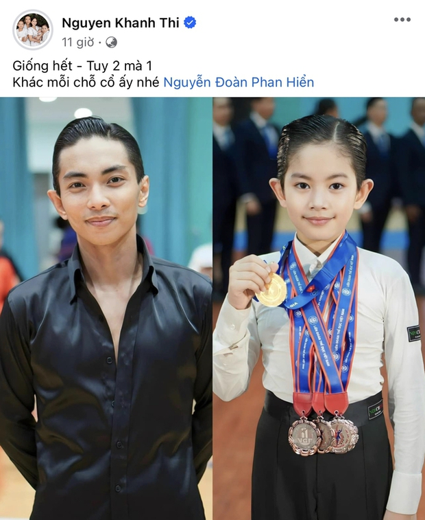 Khánh Thi nhận xét về sự tương đồng giữa Phan Hiển và con trai chỉ với một khía cạnh khác biệt
