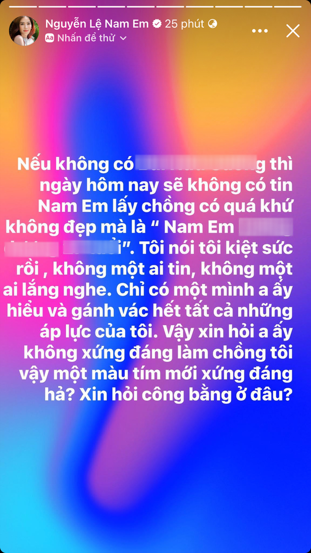 Quá khứ không đẹp của chồng sắp cưới gây xôn xao, Nam Em đăng đàn giữa đêm: Tôi kiệt sức rồi nhưng không ai tin - Ảnh 2.