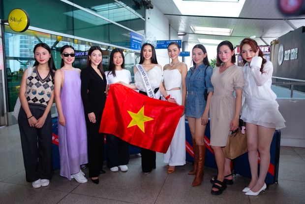 Bùi Quỳnh Hoa lên đường thi Miss Universe sau loạt ồn ào, Hương Ly nhắn gửi gây chú ý - Ảnh 7.