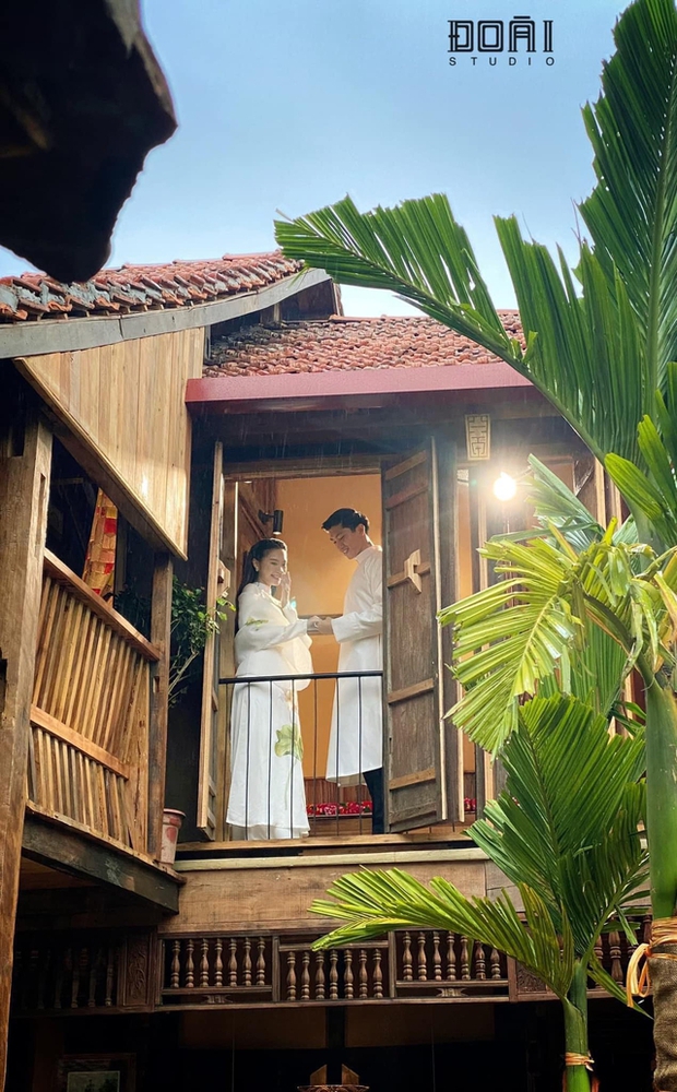 Đoàn Văn Hậu và Doãn Hải My tạo bức ảnh cưới lung linh tại xứ Đoài mây trắng