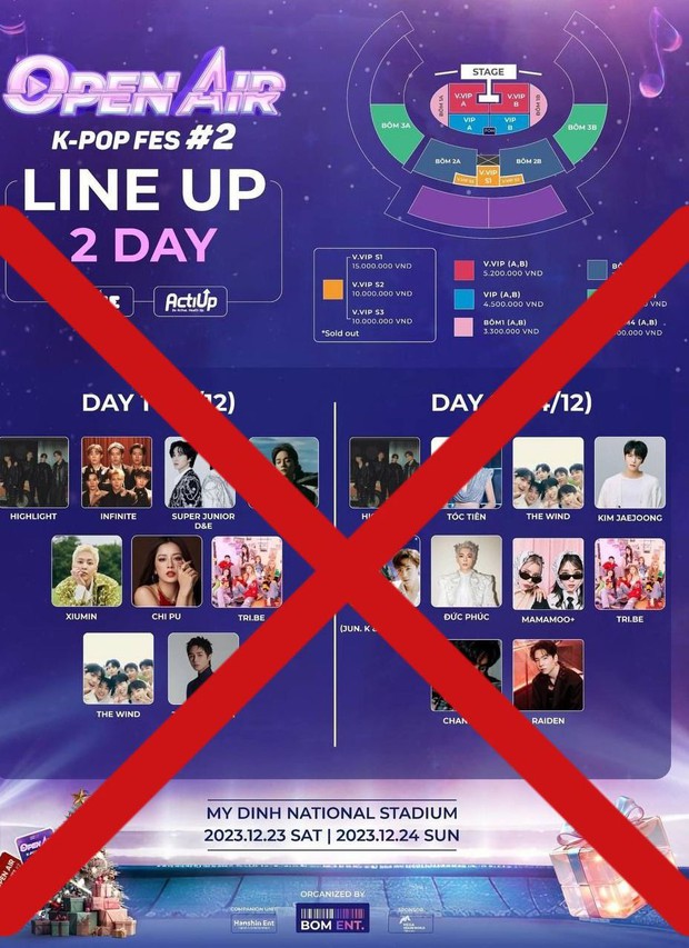 BTC concert Giáng Sinh tại Mỹ Đình đáp trả sao trước sự huỷ show đột ngột của nghệ sĩ?