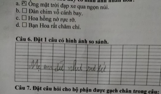 Sang chấn với bài tập tiếng Việt của học sinh lớp 3: Chú gà trống ngáy to như con lợn, nhưng đến đoạn tả cây đào mới cười ná thở - Ảnh 2.