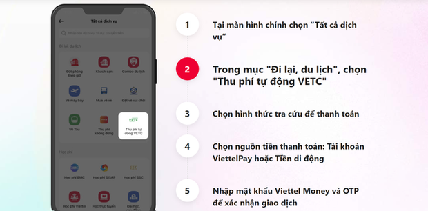 Hướng dẫn nộp phí tự động VETC trên điện thoại di động - Ảnh 3.