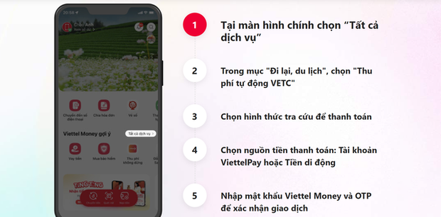 Hướng dẫn nộp phí tự động VETC trên điện thoại di động - Ảnh 2.